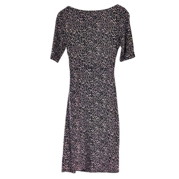 BODEN Rita Ruched Jersey Polka Dot Speckled Midi Dress - Picture 3 of 8